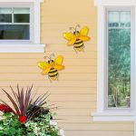 Metal Bee Outdoor Decor, 2Pcs Bumble Bee