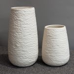 White Ceramic Vases Set