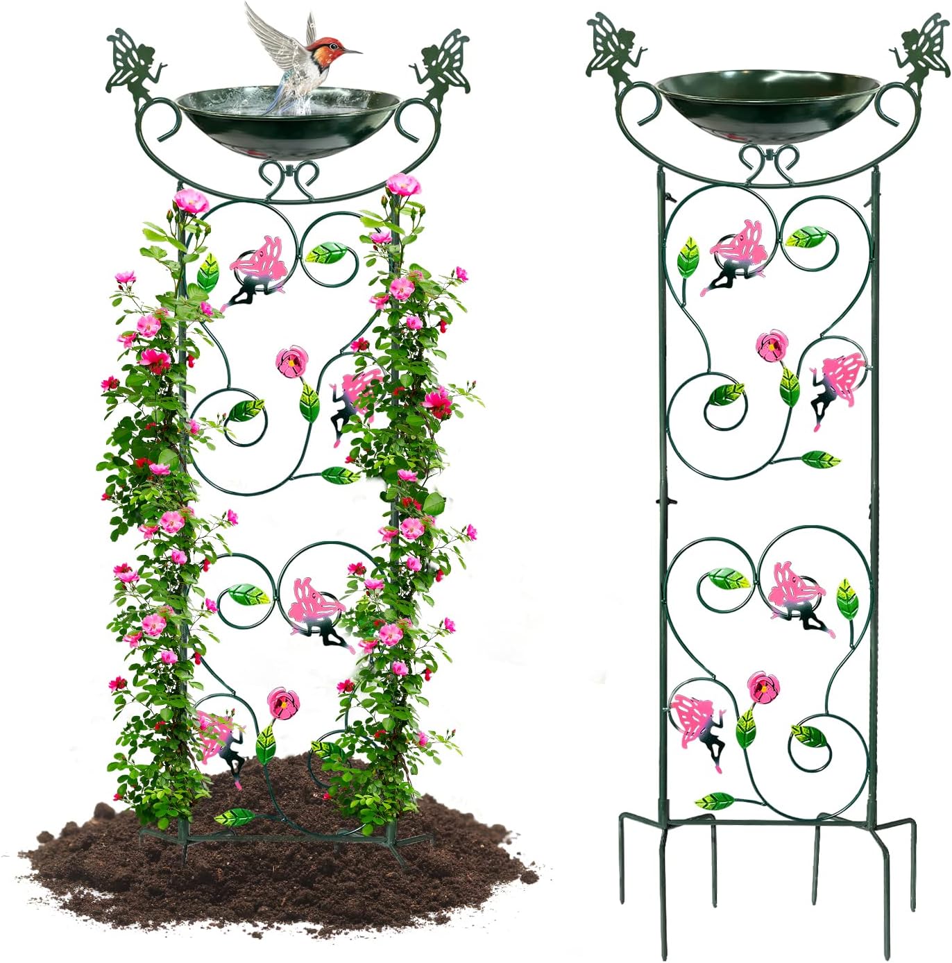 71VYTc7NUcL._AC_SL1500_ 36.5" Fairy Bird Bath & Trellis - Image 1