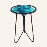 Side Table, Blue Vortex