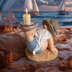Garden Gnome Seashell Candle Stand