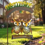 Solar Welcome Owl Garden Stake