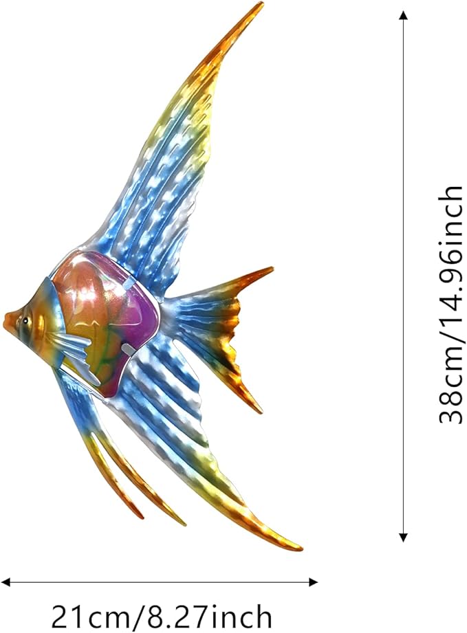 Angelfish wall art colorful angelfish wall decor dimensions