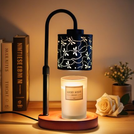 Dragonfly Candle Warmer Lamp with Timer & 2 Replacement Bulbs - Scented Wax Melt Warmer for Home Decor