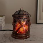 Vintage Copper Wax Melt Warmer - Electric Fragrance Lamp with Timer