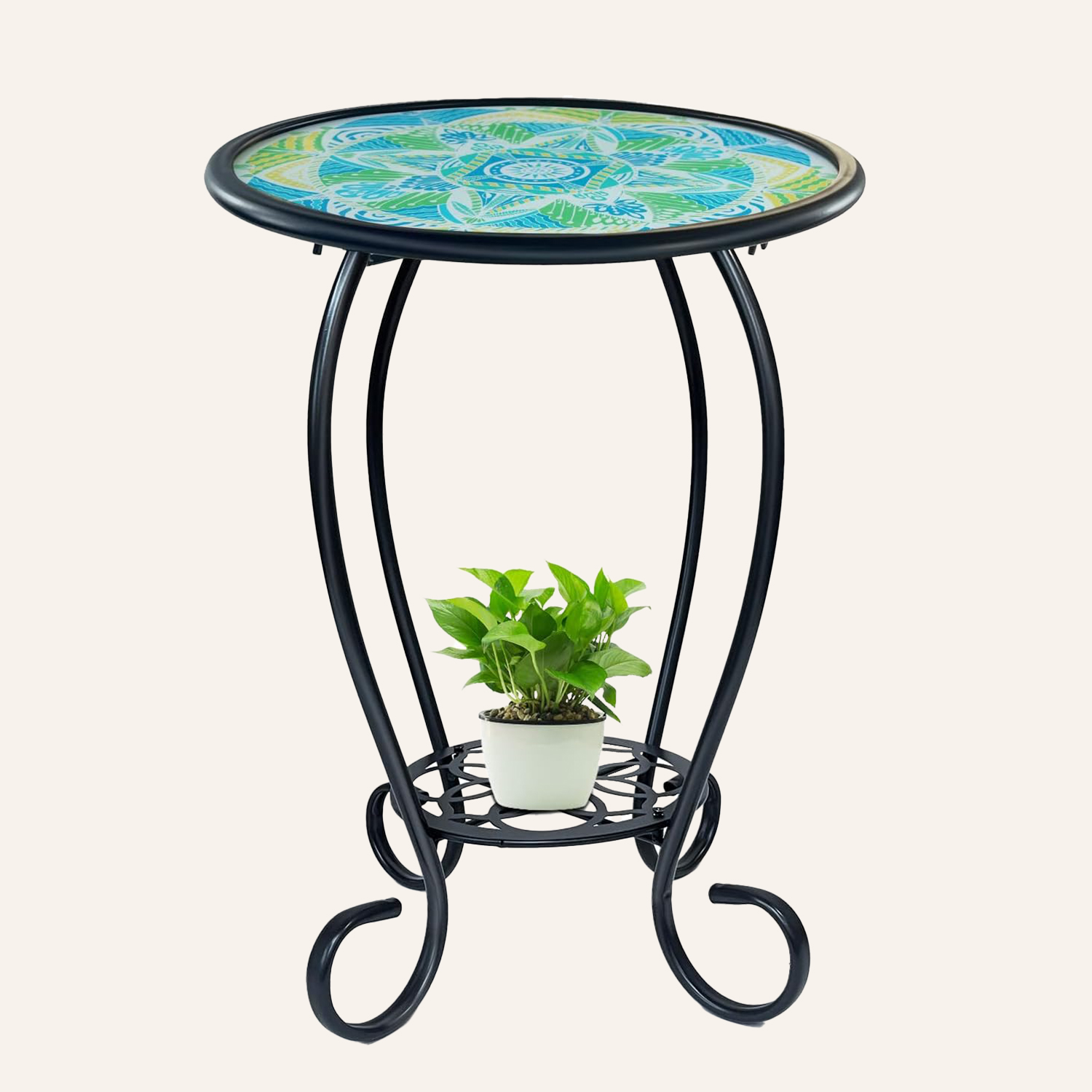 5 Side Tables, Green ThornApple - Image 1