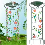 35″ Hummingbird Bath & Trellis