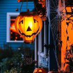 Halloween Solar Pumpkin Hot Air Balloon Lantern - Flickering Flame Hanging Light