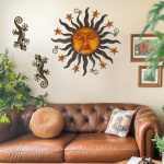 24" Sun Face Metal Wall Art(Antique Bronze Finish)