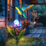 46" Solar Hummingbird Garden Stakes-Waterproof Outdoor Lights