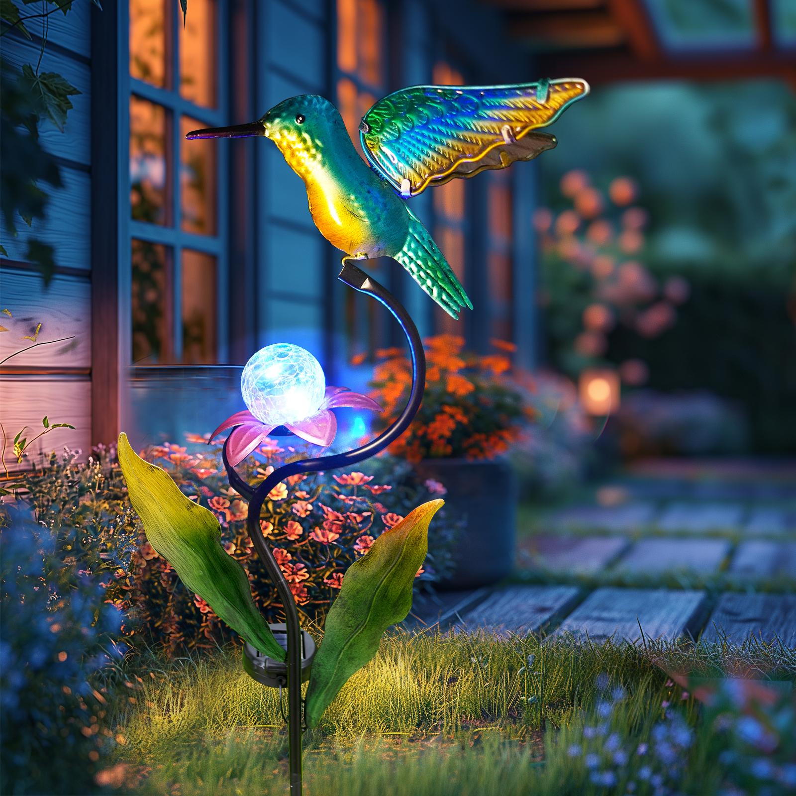 主图7 46" Solar Hummingbird Garden Stakes-Waterproof Outdoor Lights - Image 1