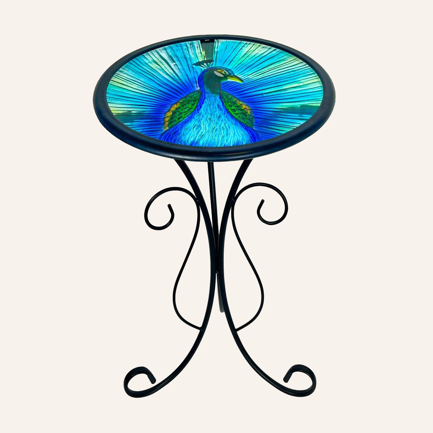 白底图 Side Table, Peacock - Image 1