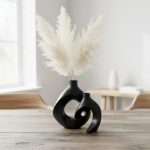 Black Vases Home Decor (Set of 2)  - Modern Boho Nordic Aesthetic