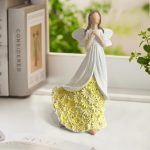 7″ Flower Fairy Angel Figurine (White & Yellow)