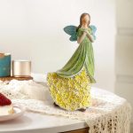 7″ Flower Fairy Angel Figurine (Green & Yellow)