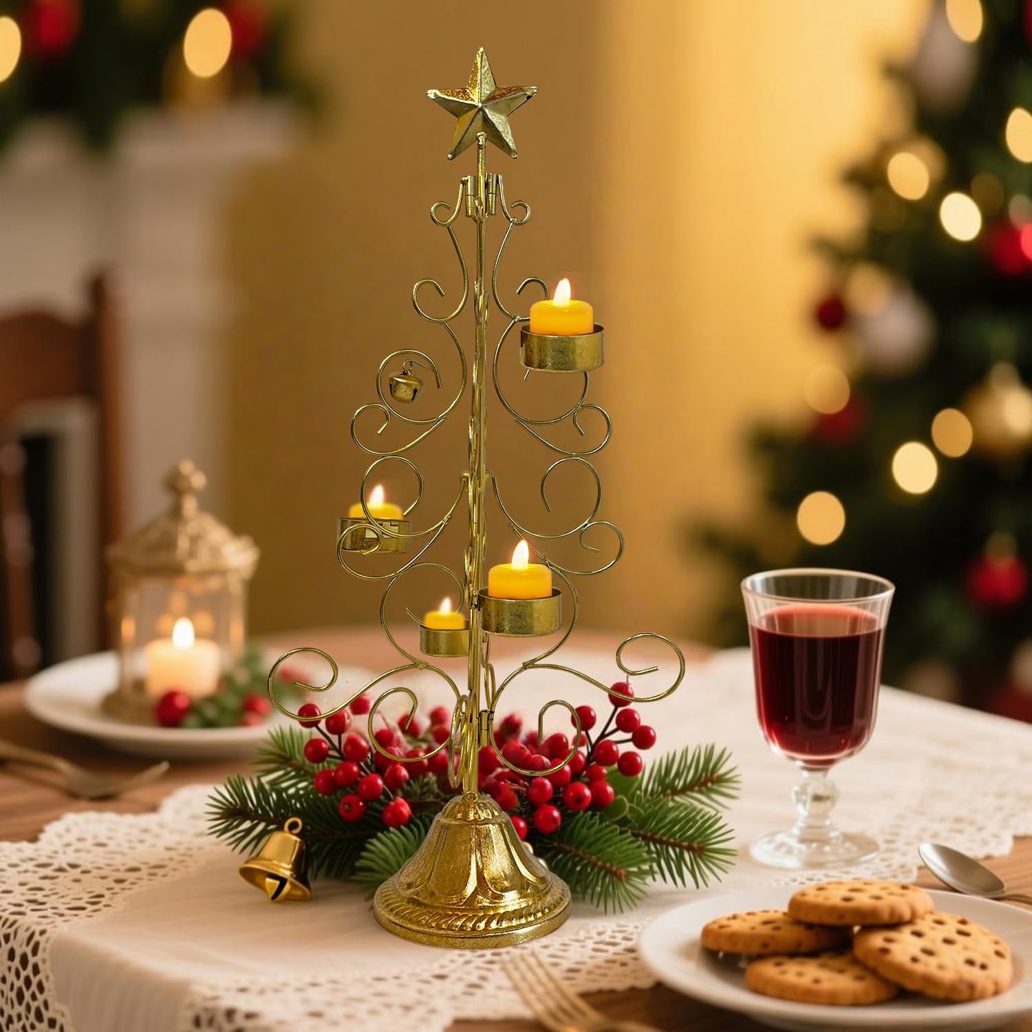 71dLqQEtWWL._AC_SL1500_ Christmas Tree Candlestick Holders - Image 1