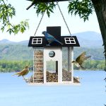 Solar Bird Feeder House for Outside Hanging - Yard Atmosphere Light
