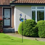 Solar Peacock Wind Spinner Decor - Color Changing LED Light