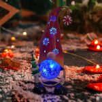 Christmas Solar Gnome Decor (Red) with Color-Changing LED Lights