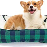 Green Plaid Small Pet Bed