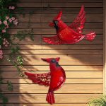 12″ Metal Cardinal Wall Art (Set of 2)