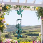 Blue Hummingbird Metal Wind Chimes