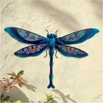 Bohemian Dragonfly Metal Wall Art – Metal & Glass Decor